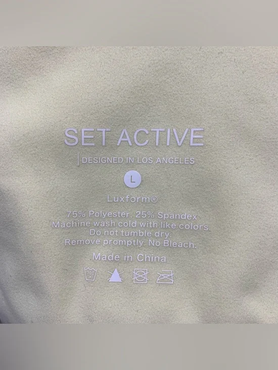 SET Active Luxform Butter Yellow One-Shoulder Athletic Sports Bra Size L - Picture 4 of 6